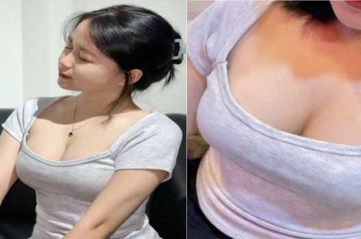 Gái trẻ ngực khủng được bạn chăm sóc kỹ lưỡng